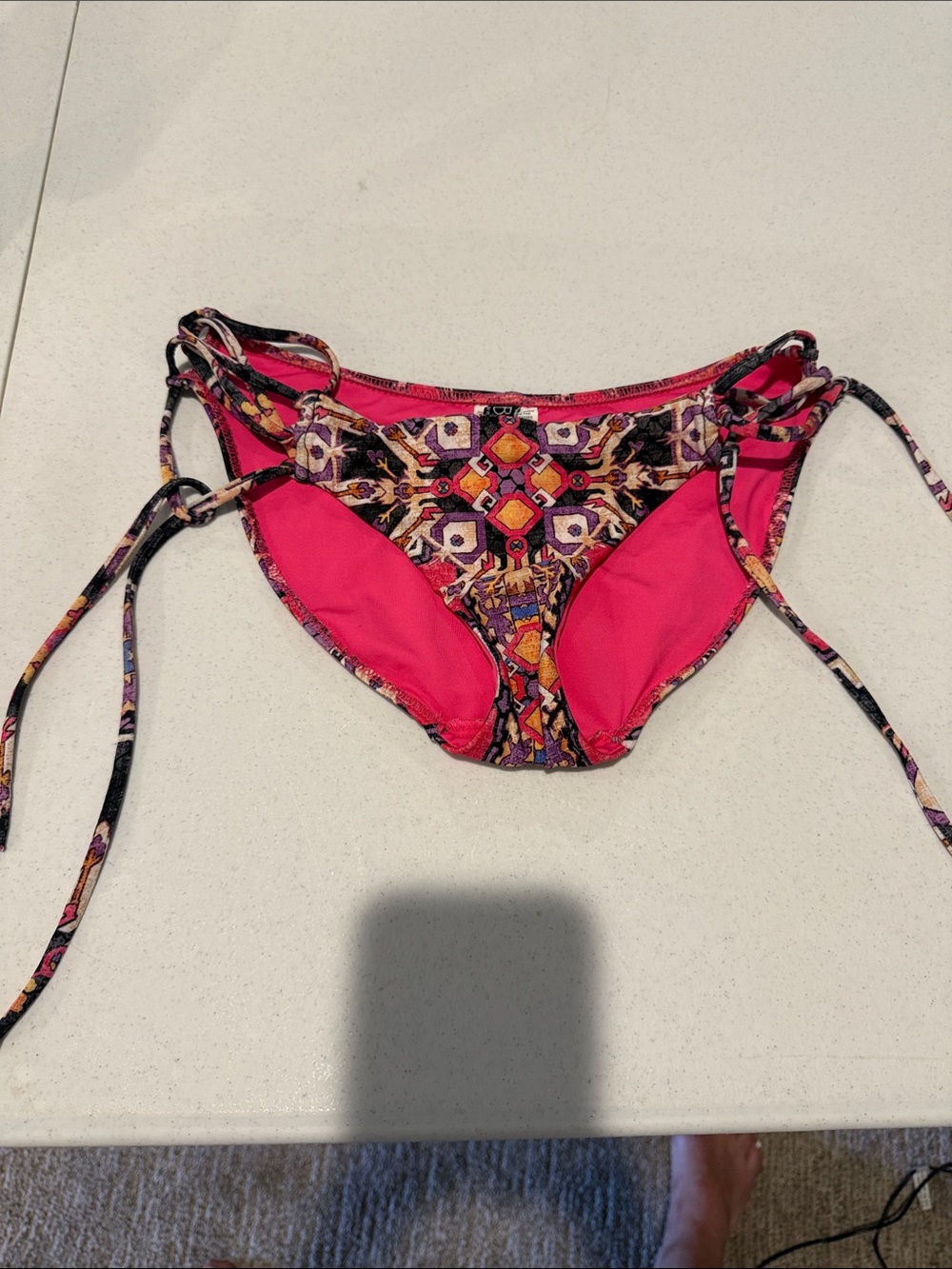 Becca bikini bottoms pink  and black